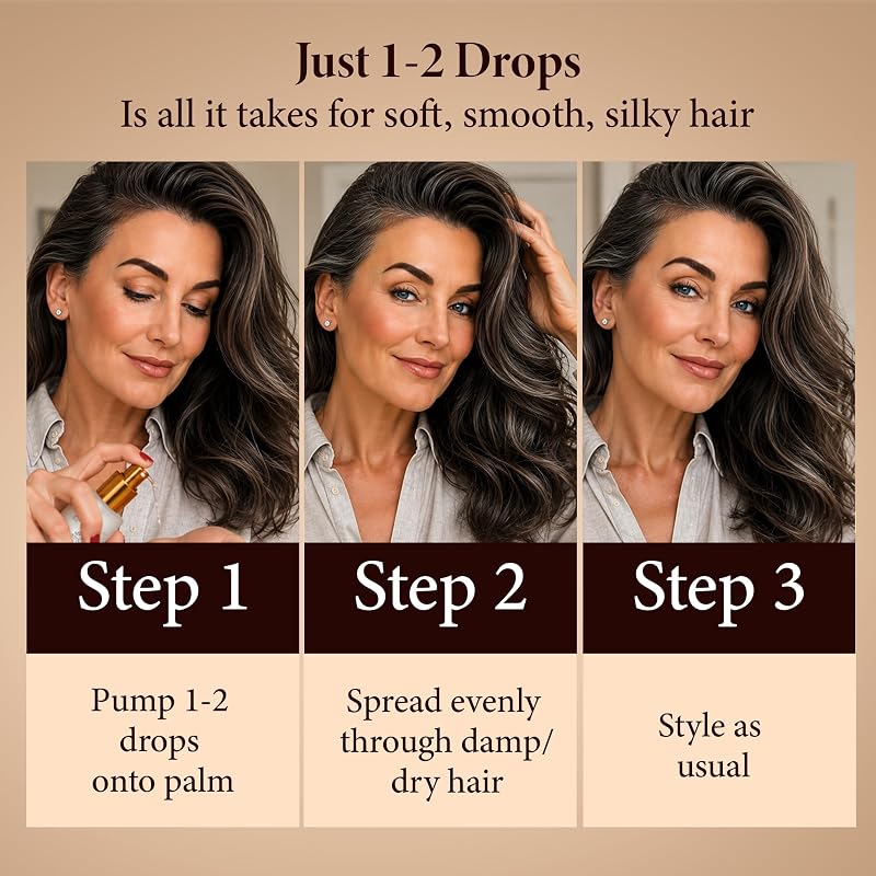 Evolution Argan Oil Serum with Vitamin E and Aloe Vera - 4 Pack, Frizz Control for Dry, Damaged Hair