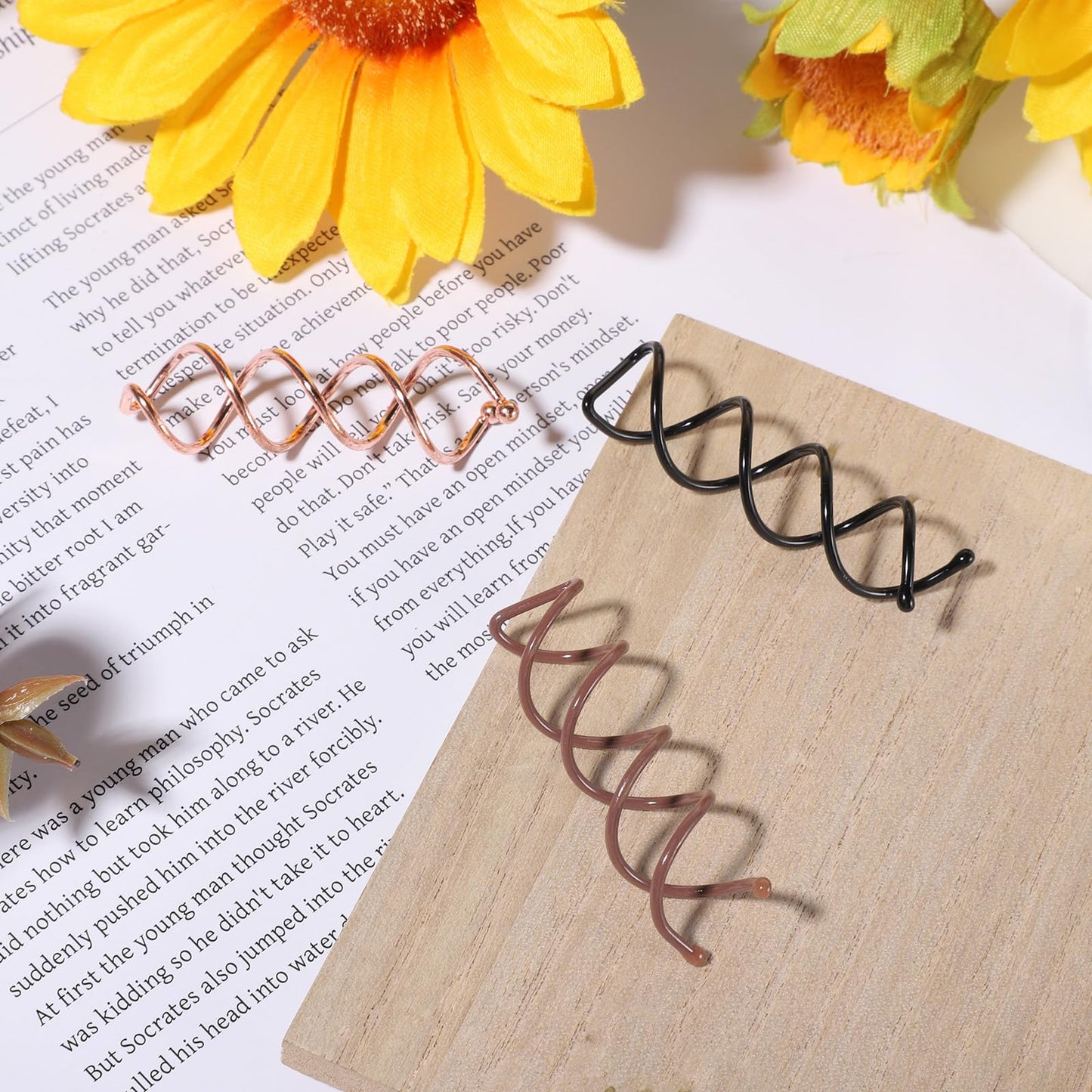 30 Pcs 3 Colors Spiral Bobby Pins, Spiral Hair Pins, Alloy Spin Pin, Non-Scratch Round Clip & Bun Twist for Girls Women, Perfect Fashion Small Bun Bobbypins, Easy & Fast Use(2.36 Inches)