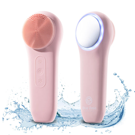 Facial Cleansing Brush, Rechargeable Electric Silicone Face Scrubber Exfoliator, Waterproof Silicone Face Brush Cleanser w/Fast USB-C Charger, Massaging & Face Exfoliator Scrubber for Men & Women