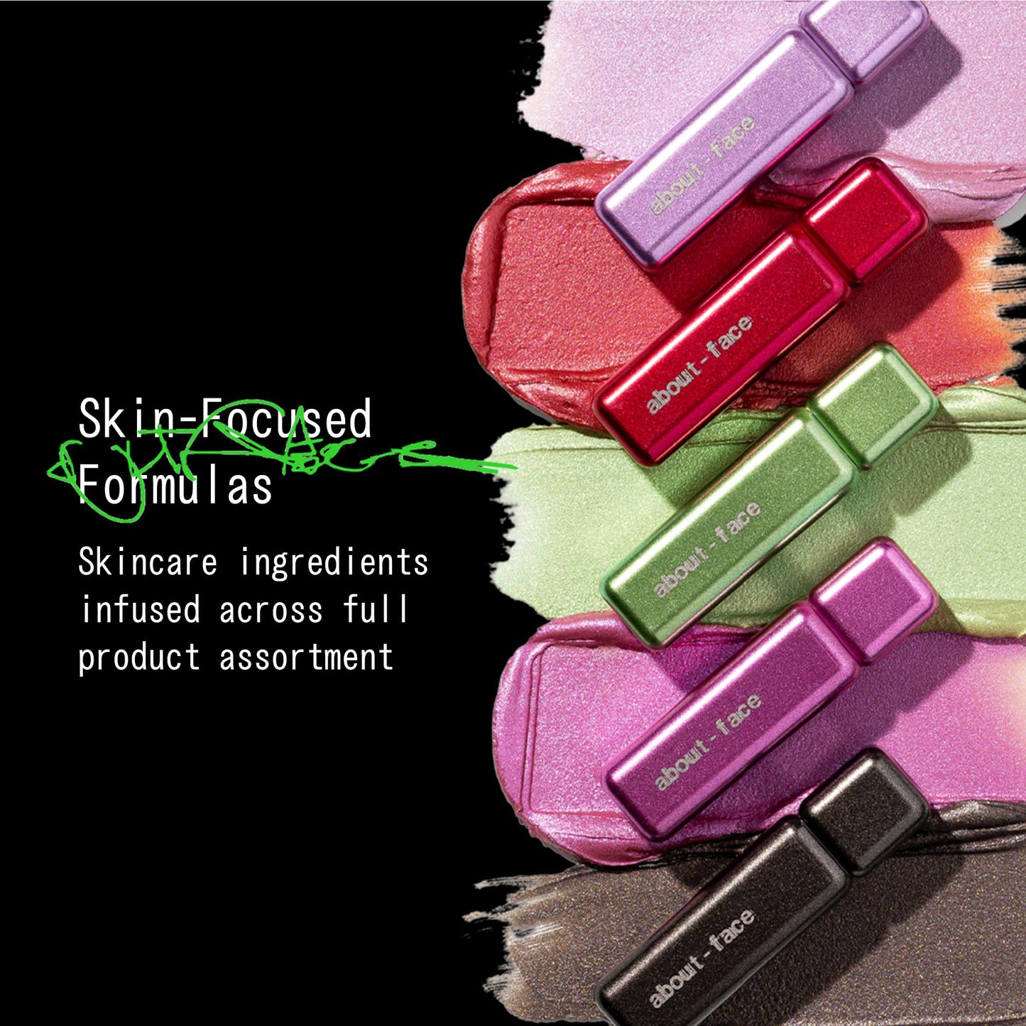 About-face Fractal Glitter Eye Paint Above Santorini – Smudge-Proof, Long-Lasting Liquid Eyeshadow – Intense Sparkle with Mousse Texture – Vegan, Cruelty-Free – 0.13oz (Sapphire)