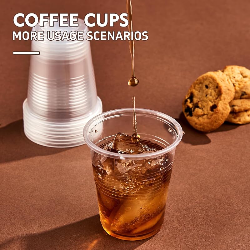 9 oz Plastic Cups, 2000 Pack – Clear Disposable Drinking Cups for Cold Beverages