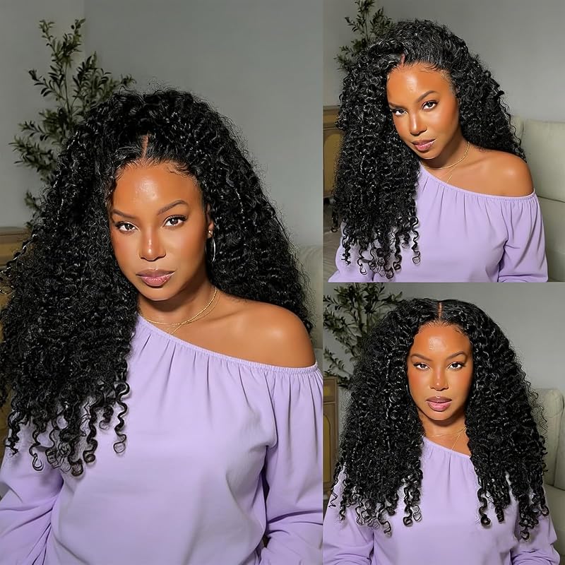 Burmese Curly Hair Bundles Water Wave 3C4A 12" - Natural Black, 3 Bundles