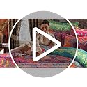 Boho Queen Duvet Cover Set with Pillowshams - Reversible Mandala Print, Red & Teal, 100% Cotton, Dark Red Variation