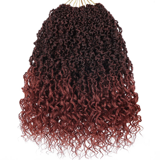 Beverlee Micro Locs Crochet Hair 12 Inch soft locs with curly ends 9 Packs Boho Soft Locs Style Mini Locs Twist Hair Synthetic micro locs extensions goddess Crochet Locs For Black Women