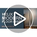 Brightech Helix LED Floor Lamp - 48" Tall Dimmable Standing Lamp in Warm White Silver Frame