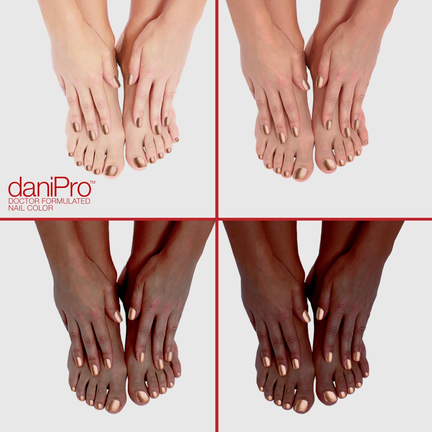 daniPro Doctor Formulated Nail Polish Babe It's You-Pearlescent Mocha Fingernail Polish & Toenail Polish, 0.5 oz with Undecylenic Acid, Biotin & Vitamins - Vegan Formula for Healthy Nails - USA-Made