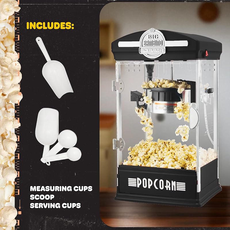 Great Northern Popcorn Big Bambino 4oz Popcorn Machine - Black (Variation: Black)