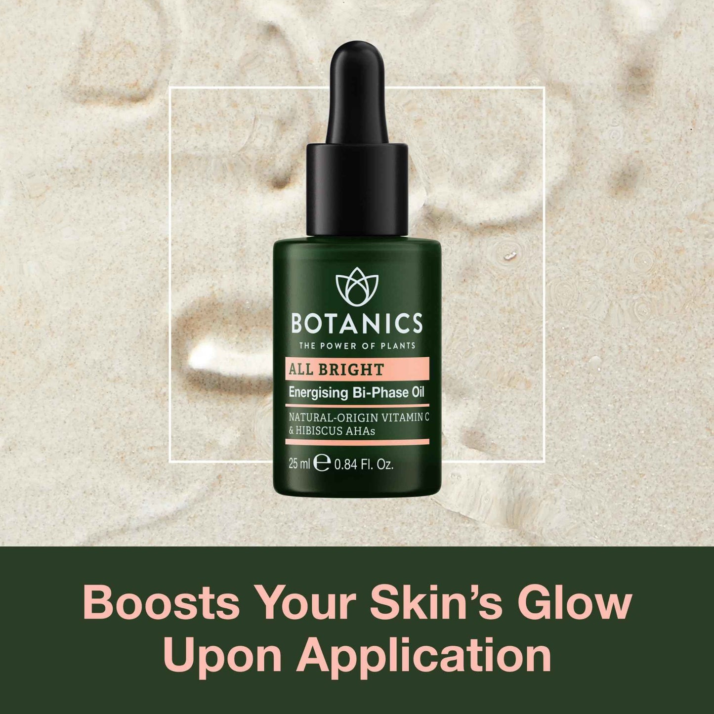 Botanics All Bright Facial Oil - Energizing Bi-Phase Face Oil for Gua Sha and Everyday Radiance - Lightweight & Non-Greasy Glow Serum - Brighten Dull and Uneven Skin (0.84 Fl Oz)