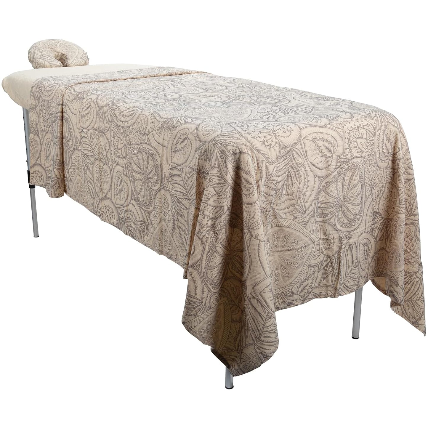 Premium Designer Flannel Massage Sheet Set - 3-Piece, Island Tranquility for Massage Tables