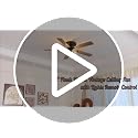 Vintage 52 Inch Flush Mount Ceiling Fan with Lights & Remote - Farmhouse Rustic Style
