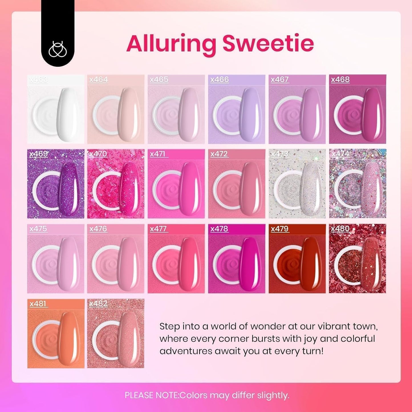 Beetles 20-Color Pink Nude Dip Powder Nail Kit - Jelly Effect & Glitter for DIY Manicure