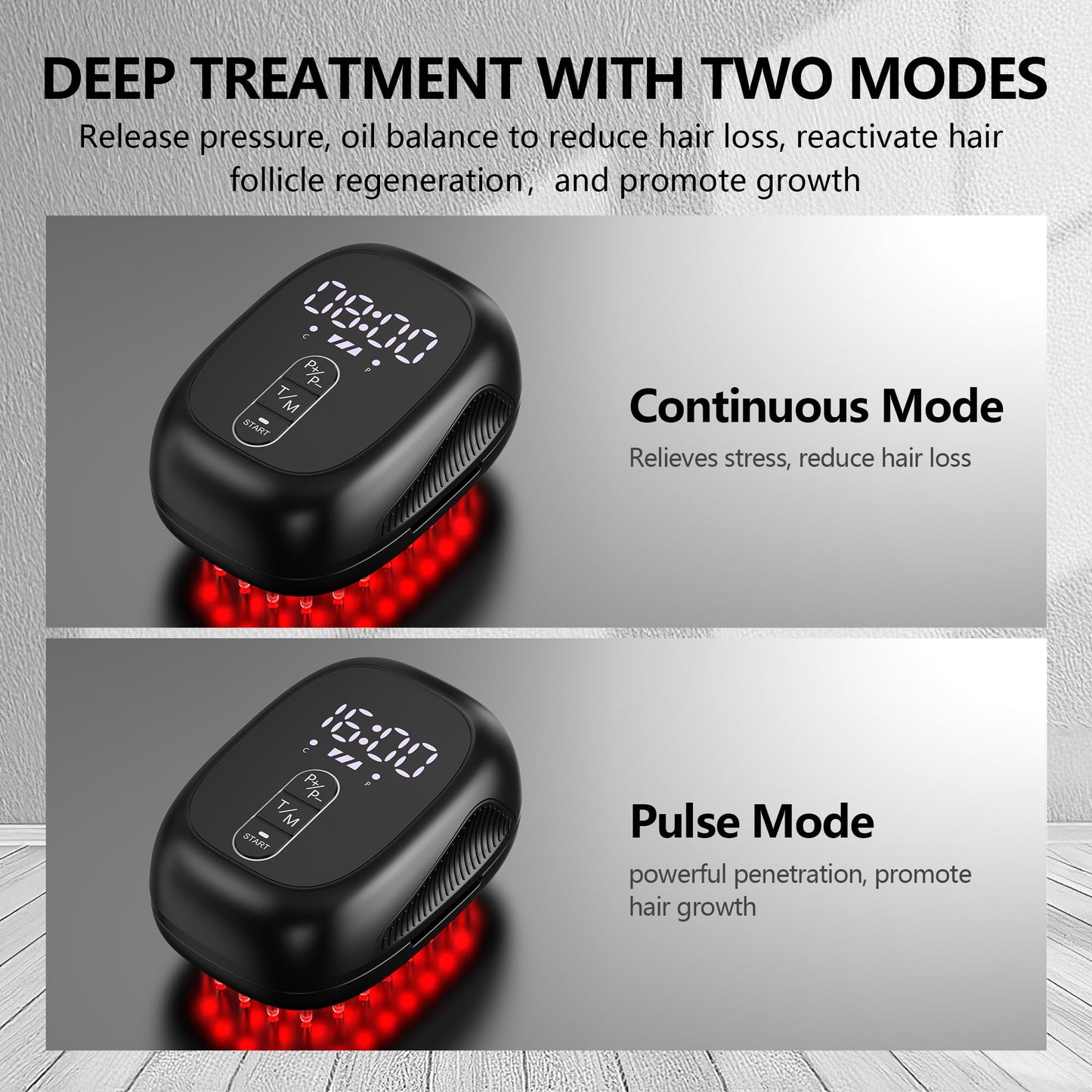 Laser Therapy Hair Growth Comb, New Model Lasercomb-002 laser comb for hair growth for Men and Women