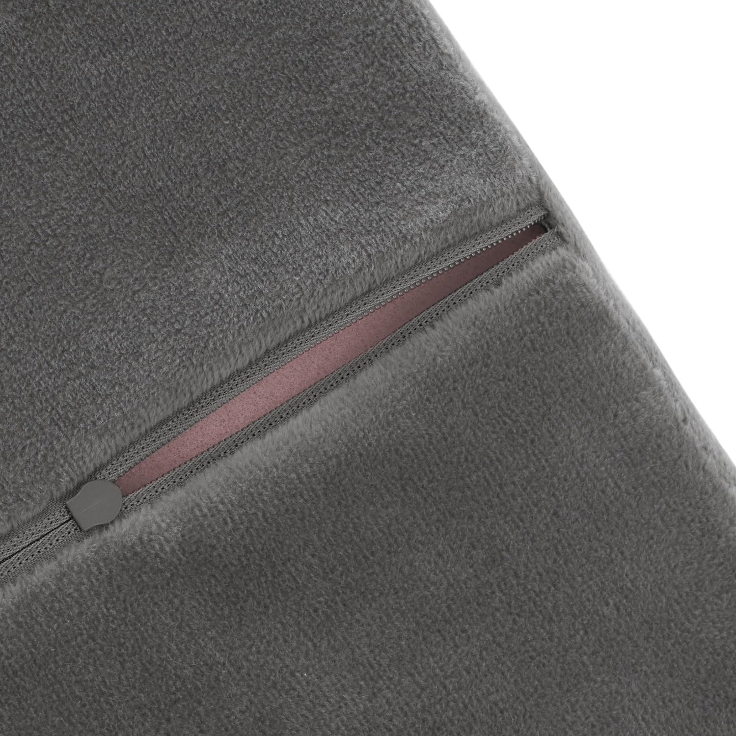 Saloniture Jumbo Half Round Massage Table Bolster Pillow Pad - 26 x 9 x 4.5 Inch - Gray Velour