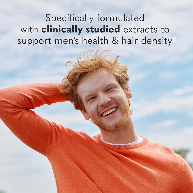 Men's Hair Growth Gummies 60 Count - Biotin 1000mcg per 2 Gummies, Garden of Life Dr. Formulated