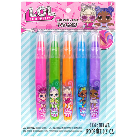 Townley Girl L.O.L Surprise! Temporary Hair Markers for Girls, Washable,Bright Vibrant Colors - Great for Birthday Gifts, Slumber Parties for Ages 5