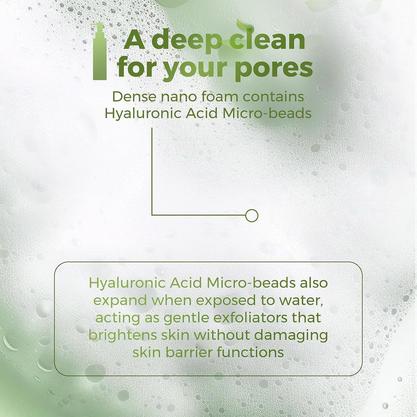 Gentle Foaming Face Wash with Hyaluronic Acid - Deep Hydration & Exfoliation for All Skin Types, 150ml