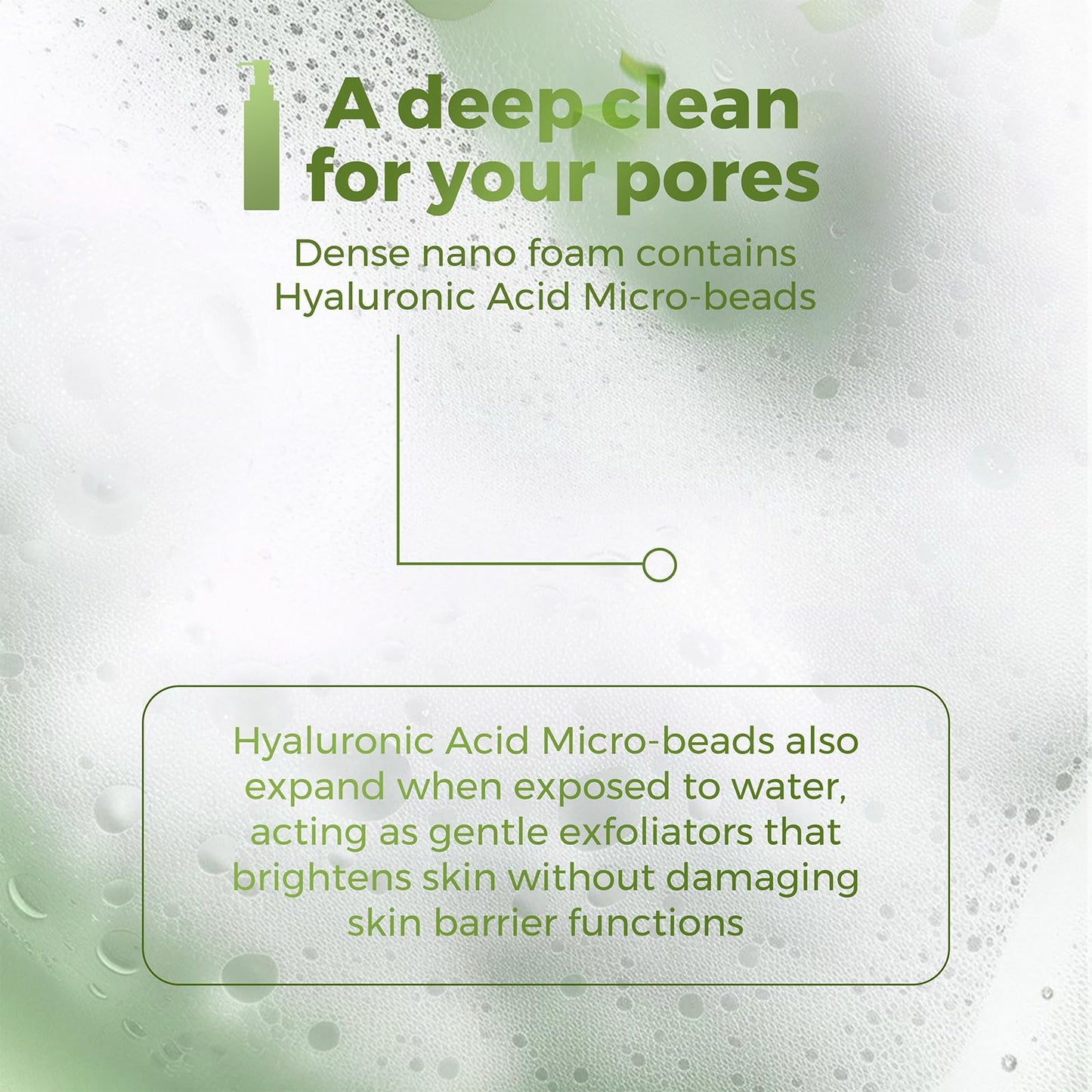 WNP Foaming Face Wash|Gentle Facial Cleanser with Hyaluronic Acid+APG Deep Hydration,Skin Barrier Repair,Zero Friction Exfoliation,for All Skin Types 150ml/5.29oz.