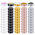 Multi-Color 0.5 oz Aluminum Lip Balm Tins with Screw Lids, Pack of 50