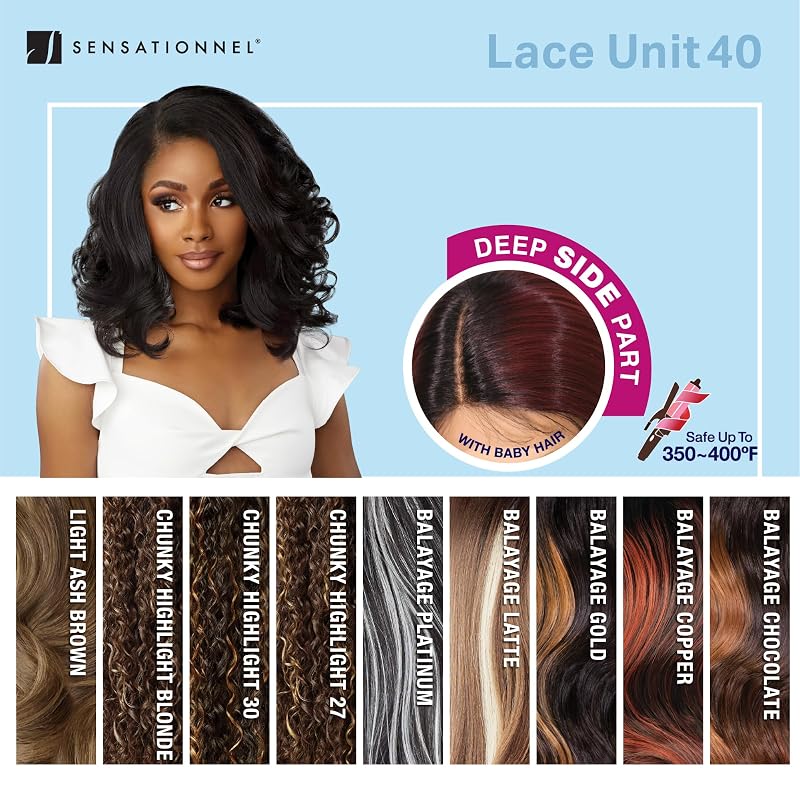 Sensationnel Dashly Lace Front Wig Unit 40 1B Off Black