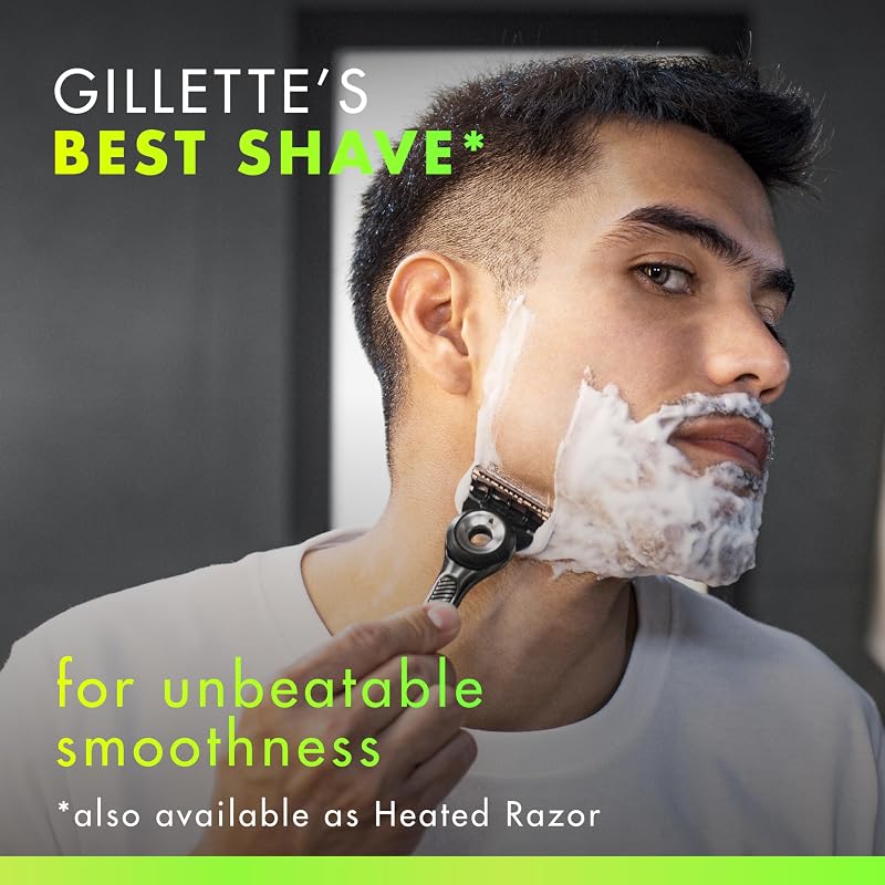 GilletteLabs Razor Refills for Men - 6 Refills + 7oz Rapid Foaming Shave Gel (Variation: 6 Count)