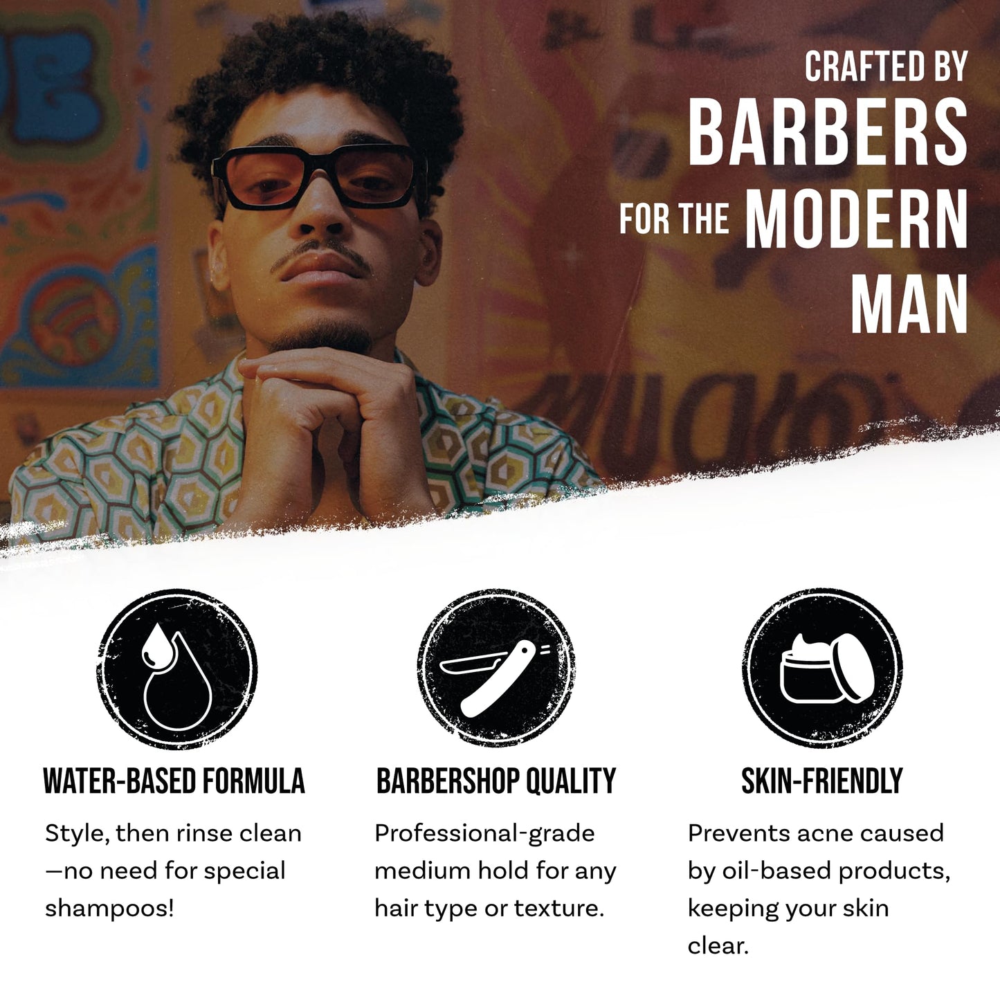 Hair Science - Premium, Organic, Water Based Pomade for Men & Women, Medium Hold, Professional Barber Formulation, Perfect for Curly, Wavy, & Short Hair Styling, Eucalyptus Scent, Travel Size (2 Oz)