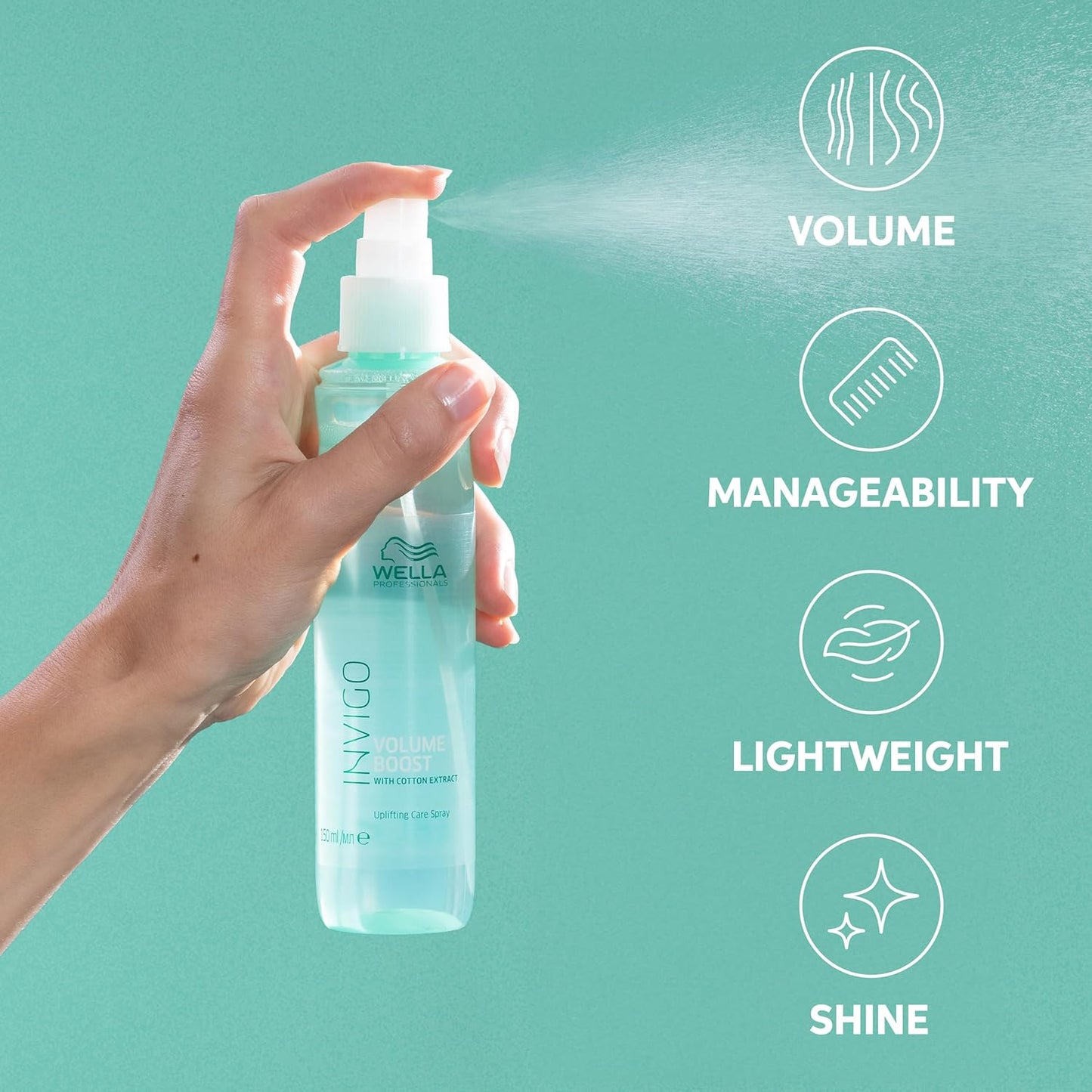 Wella Invigo Volume Boost Care Mist for Fine Hair | Lightweight Shine & Fullness | 5.07 Fl Oz