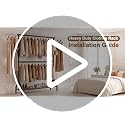 Heavy Duty Gold Clothing Rack with Double Rod & Shelves, 622 lbs Capacity, 82.68 Inch Tall Garment Organizer