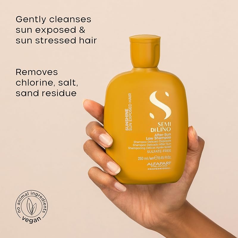 After-Sun Sulfate-Free Shampoo for Sun-Exposed Hair | Alfaparf Milano Semi di Lino Sunshine