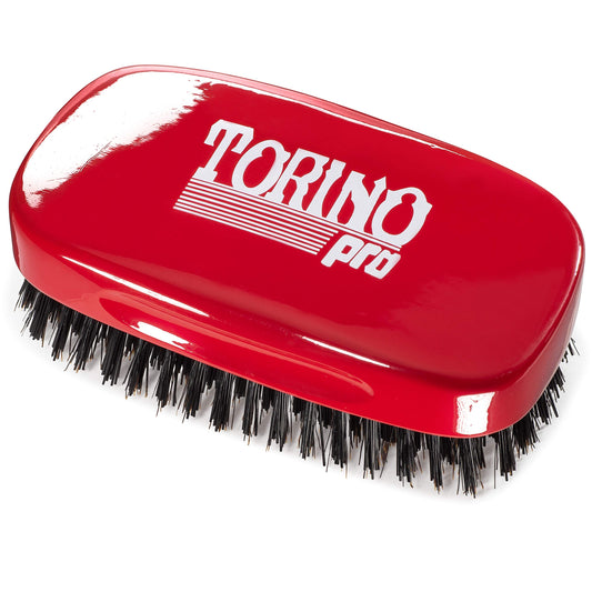 Torino Pro 7 Row Palm Wave Brush by Brush King - #1900 - Hard 360 Waves Brush for Wolfing and Coarse Hair