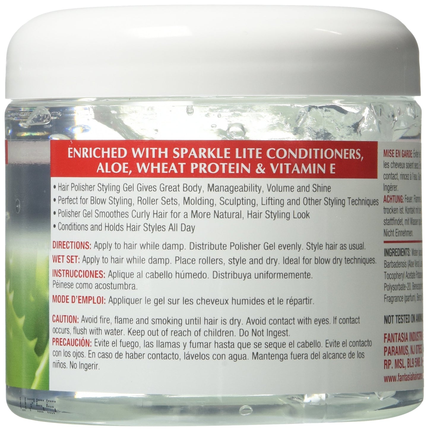 Fantasia Gel 16 Ounce Aloe (Clear) (473ml) (2 Pack)