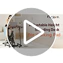 Black Adjustable Height Standing Desk for Walking Pad Treadmill Workstation