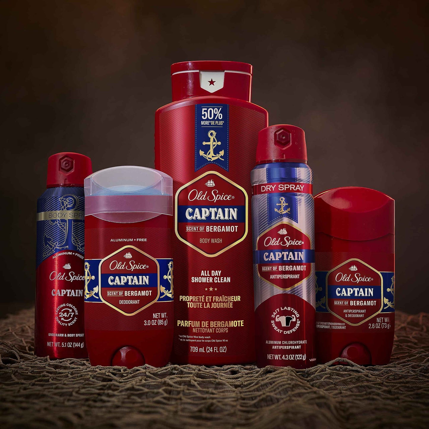 Old Spice Men's Antiperspirant & Deodorant Invisible Dry Spray Ultimate Captain, 24/7 Odor Protection, 4.3oz (Pack of 3)