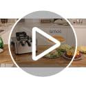 SIMOE 5.3QT Deep Fryer with Basket - 5L Silver, Adjustable Temperature