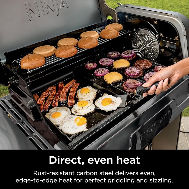 Ninja FlexFlame Half-Size Griddle with Grease Drain 16.9" x 12.4" x 2.1"