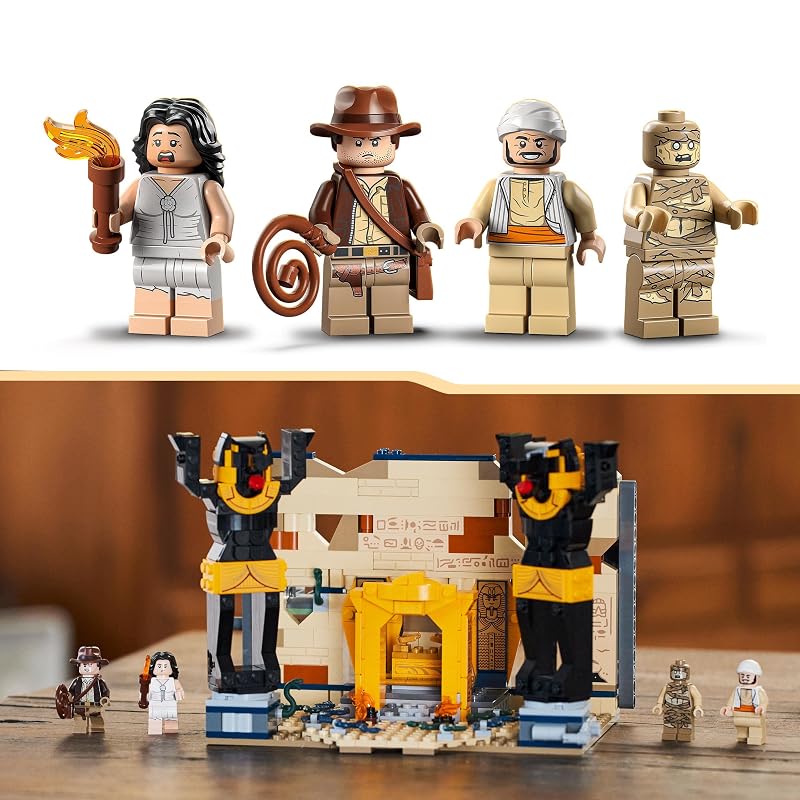 Construction Toy Set: LEGO Indiana Jones Escape from the Tomb 77013 with Temple, Mummy & 4 Minifigures - Single Variant