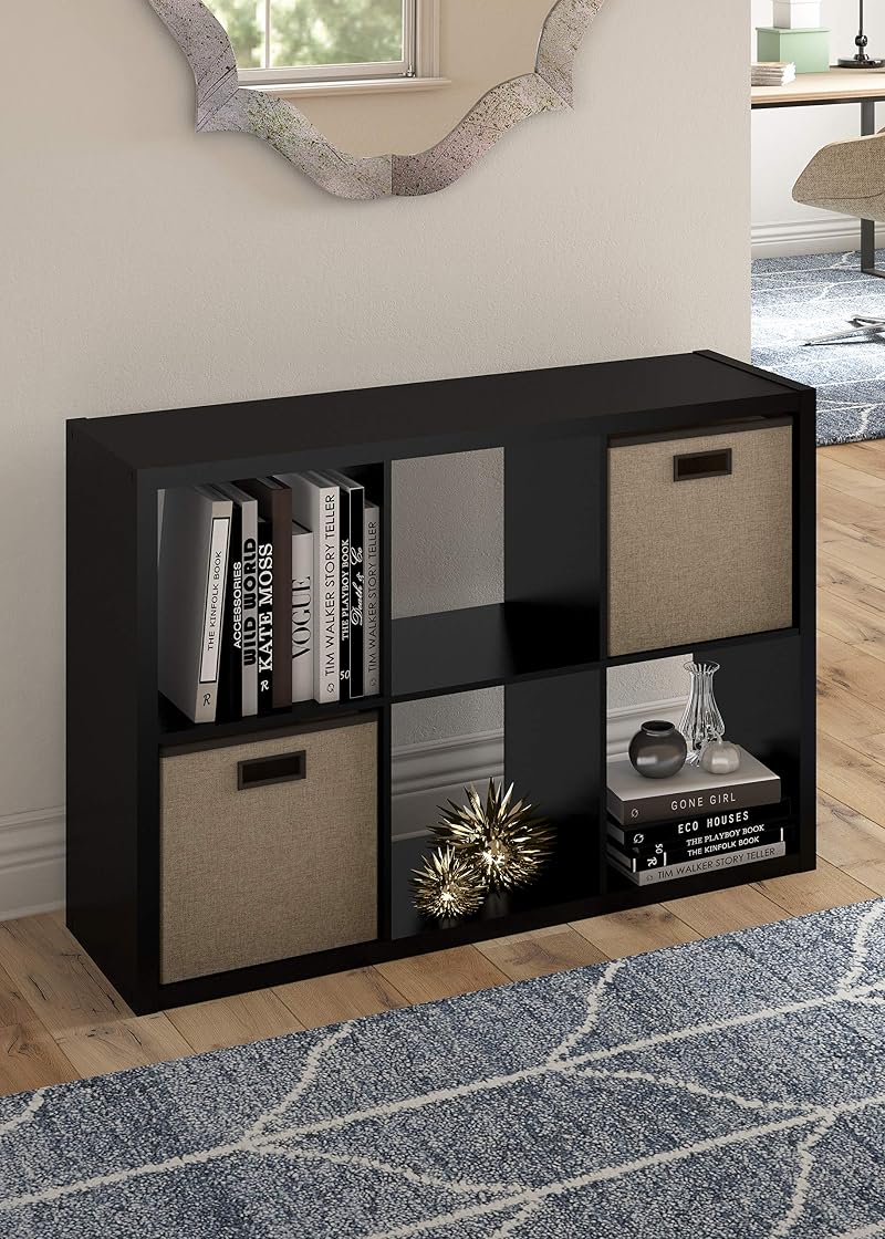ClosetMaid 6-Cube Storage Organizer Shelf - Black Finish (Variation: Black+6-Cube)