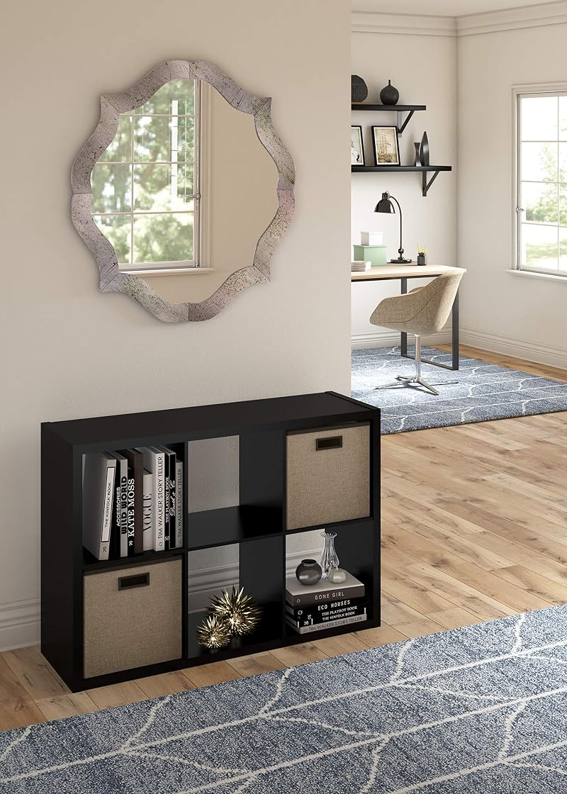 ClosetMaid 6-Cube Storage Organizer Shelf - Black Finish (Variation: Black+6-Cube)