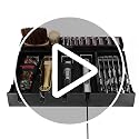 BARBERTOP 16x13x2.3 Inch Multi-Functional Barber Station Organizer with Clipper & Guard Storage