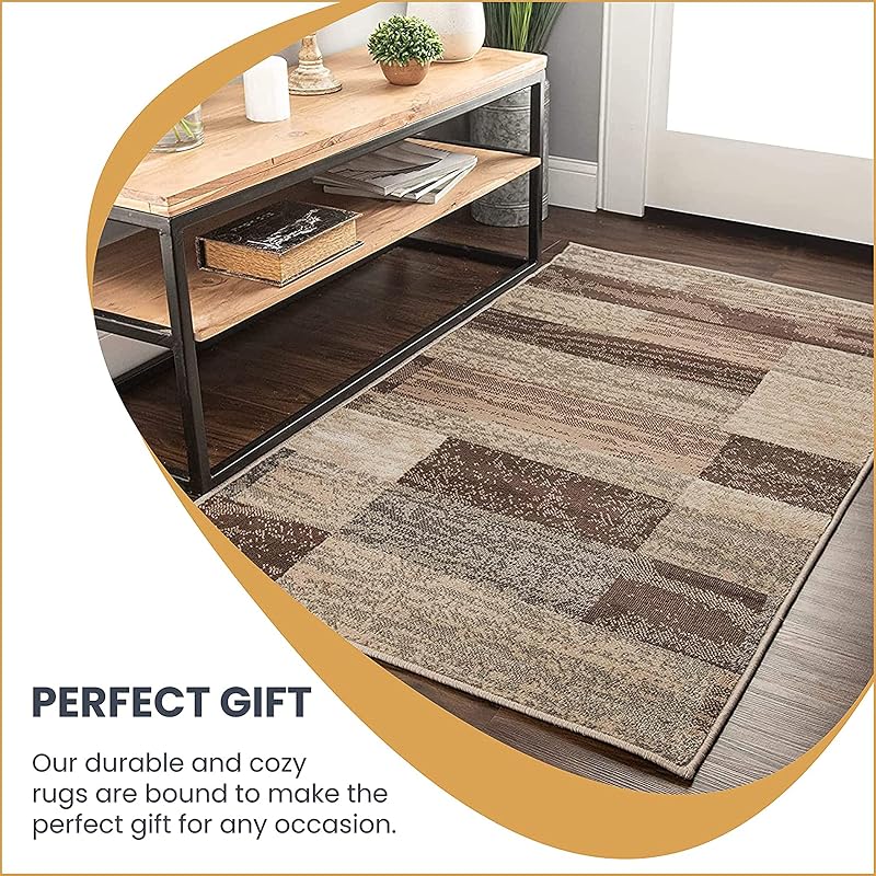 Slate 5'x8' Rockwood Geometric Indoor Area Rug - 0.31" Pile, 100% Polypropylene