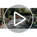 Outdoor Rug 8x10 ft Waterproof Plastic Rug with Palm Leaf Design - Grey & White