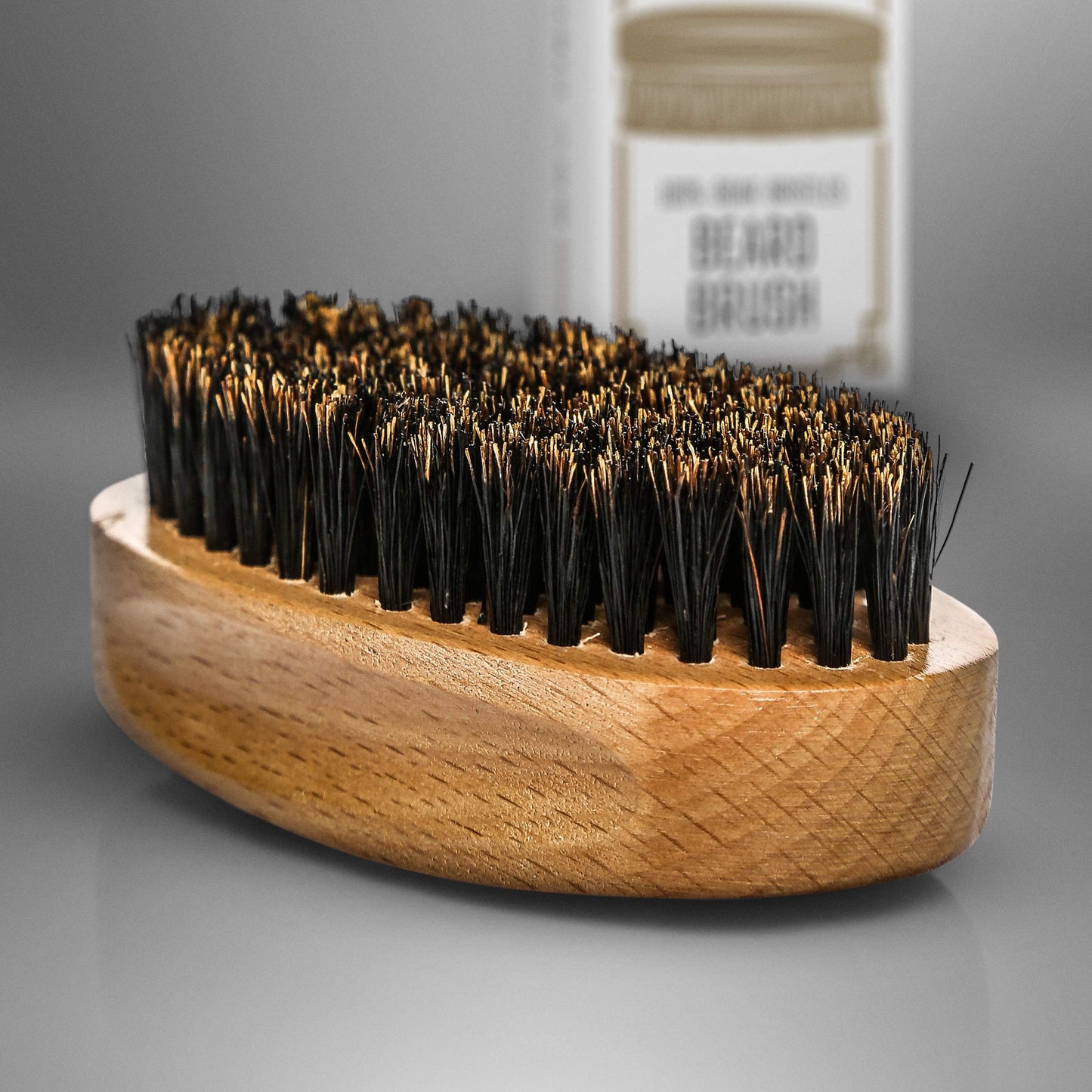BRV MEN Beard Brush | Firm Boar Bristles | First-Cut Boar Hair Bristles | The Ideal Gift For Men (Beechwood)