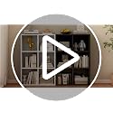 6-Cube Storage Shelf Bookcase in Black - Multi-Purpose Wooden Organizer