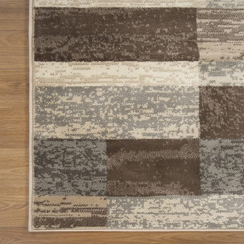 Slate 5'x8' Rockwood Geometric Indoor Area Rug - 0.31" Pile, 100% Polypropylene