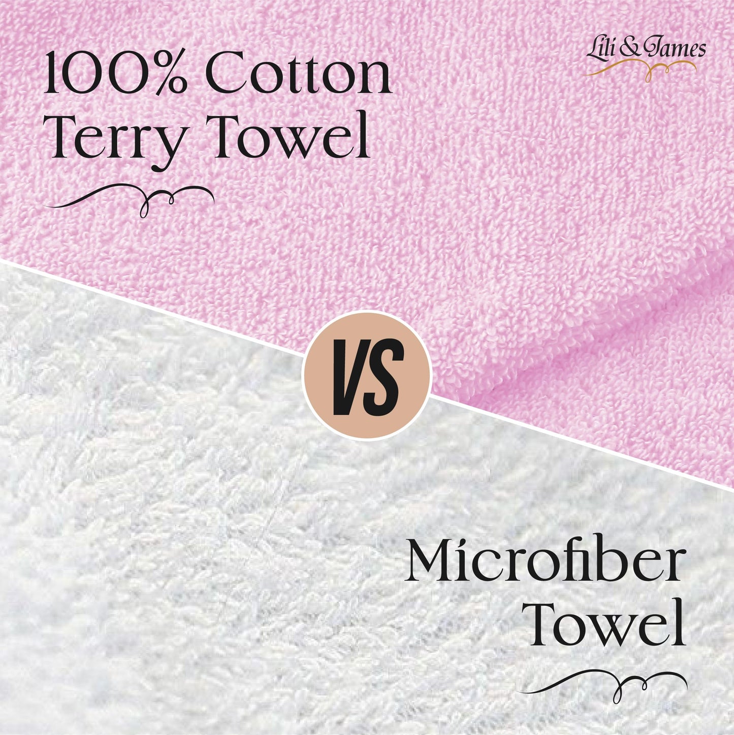 Cotton Hair Towel Wrap for Women/Kids | Quick Dry, Soft & Absorbent 420 GSM Hair Wrap Towels with Double Button | Anti Frizz, Non Microfiber Hair Turbans for Curly, Long Hair (Lilac+Pink)