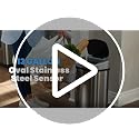 iTouchless 13 Gallon Brushed Silver Sensor Trash Can with Odor Filter