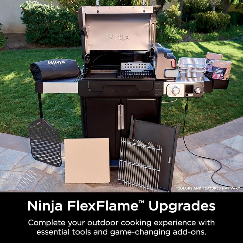 Ninja FlexFlame Half-Size Griddle with Grease Drain 16.9" x 12.4" x 2.1"