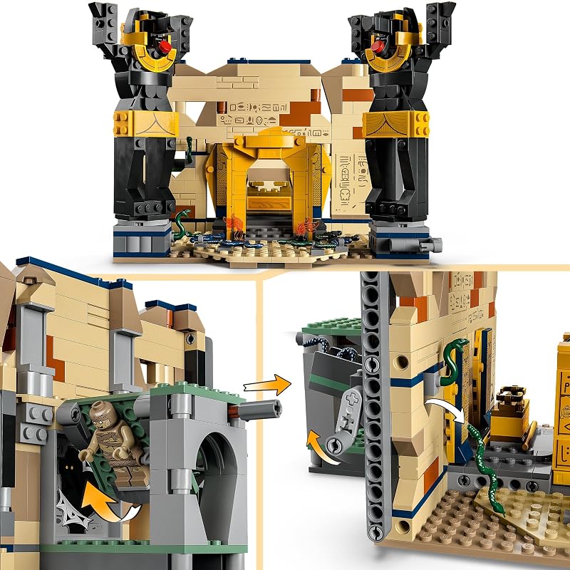 Construction Toy Set: LEGO Indiana Jones Escape from the Tomb 77013 with Temple, Mummy & 4 Minifigures - Single Variant