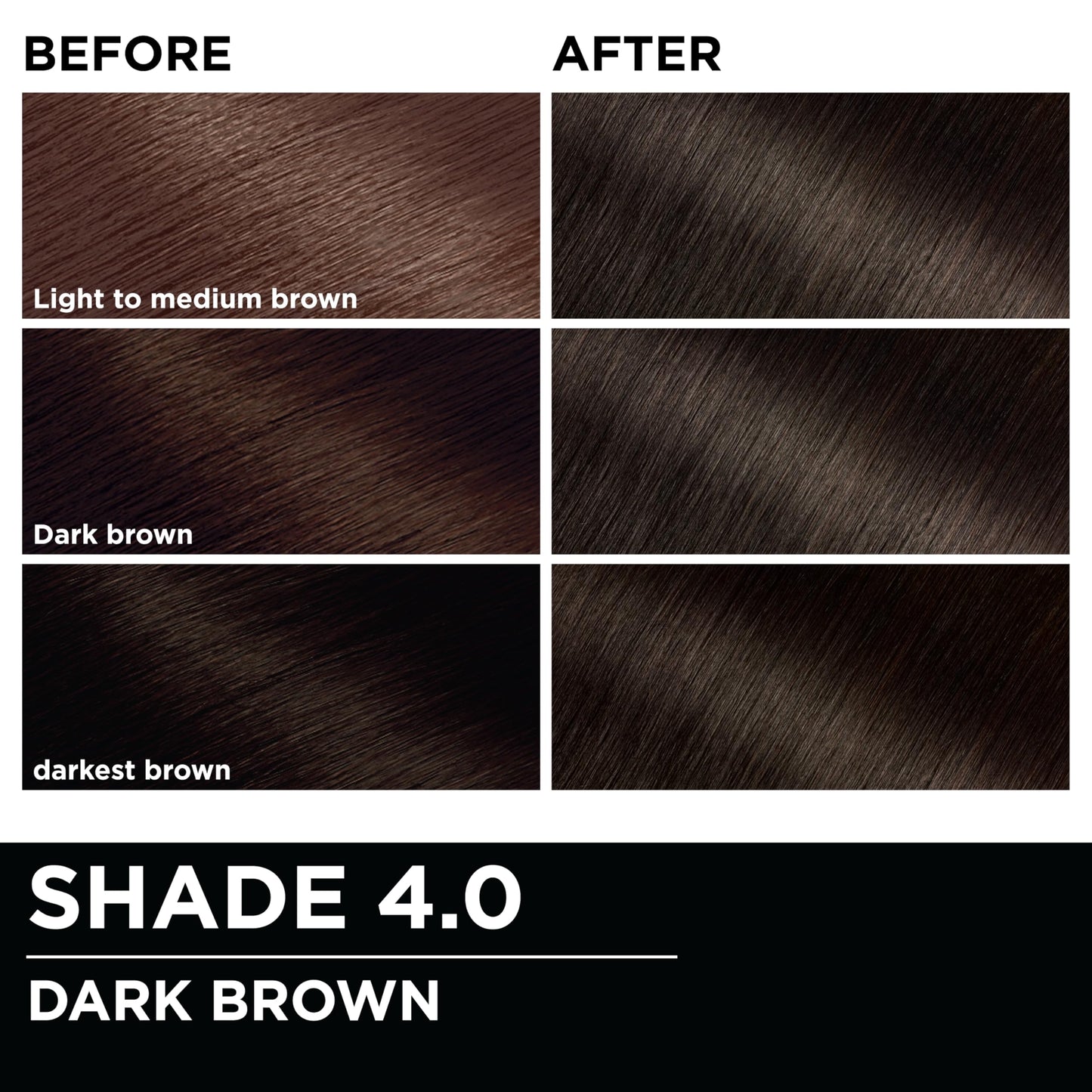 Garnier Hair Color Olia Ammonia-Free Brilliant Color Oil-Rich Permanent Hair Dye, 4.0 Dark Brown, 2 Count (Packaging May Vary)