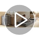 Glow-in-the-Dark Toddler Floor Bed - Foldable Travel Bed with Safety Rails, Gray