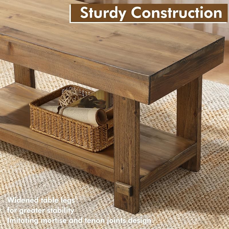 Solid Wood Entryway Bench 31.5" - Farmhouse Narrow Shoe & Storage Bench (Variation: 31.5")
